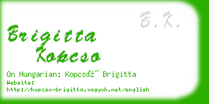 brigitta kopcso business card