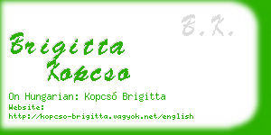 brigitta kopcso business card